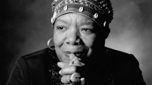 Black and White portrait of maya Angelou concept